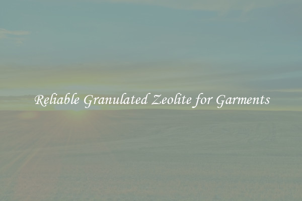 Reliable Granulated Zeolite for Garments