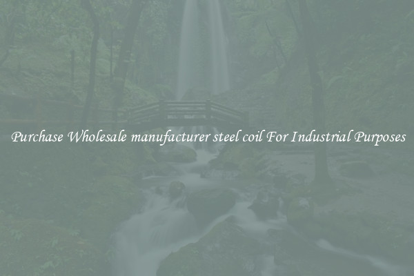 Purchase Wholesale manufacturer steel coil For Industrial Purposes