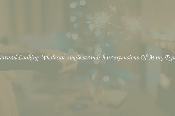 Natural Looking Wholesale single strands hair extensions Of Many Types