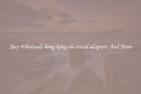 Buy Wholesale hong kong electrical adapters And More