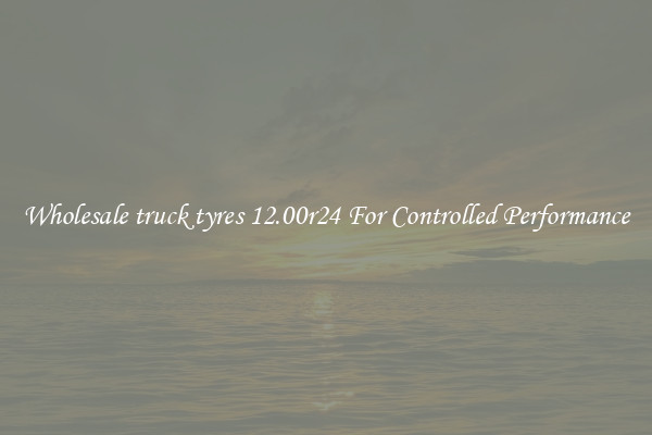 Wholesale truck tyres 12.00r24 For Controlled Performance