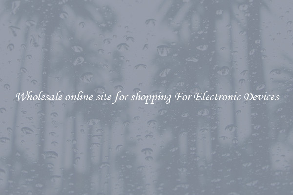 Wholesale online site for shopping For Electronic Devices