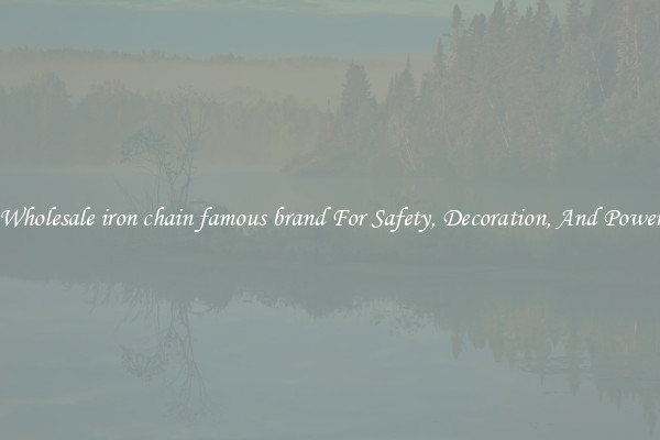 Wholesale iron chain famous brand For Safety, Decoration, And Power