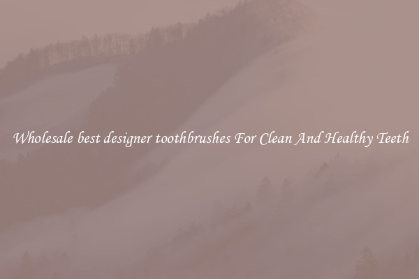 Wholesale best designer toothbrushes For Clean And Healthy Teeth