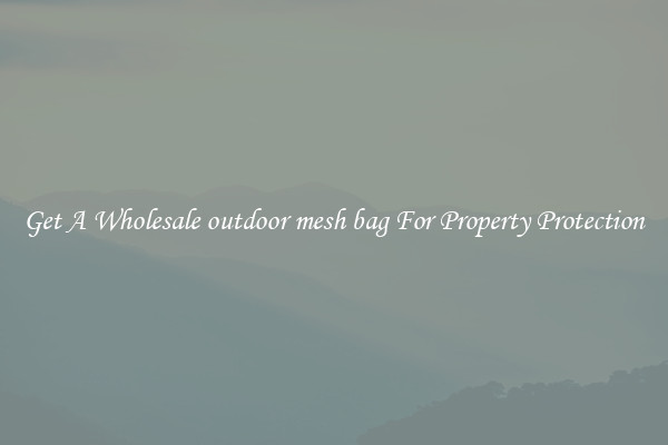 Get A Wholesale outdoor mesh bag For Property Protection