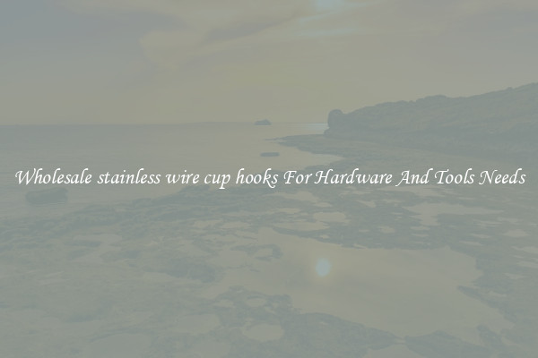 Wholesale stainless wire cup hooks For Hardware And Tools Needs